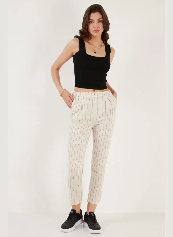 Lela Lela Linen-Look Pocket Trousers Women'S Trousers 611Au07